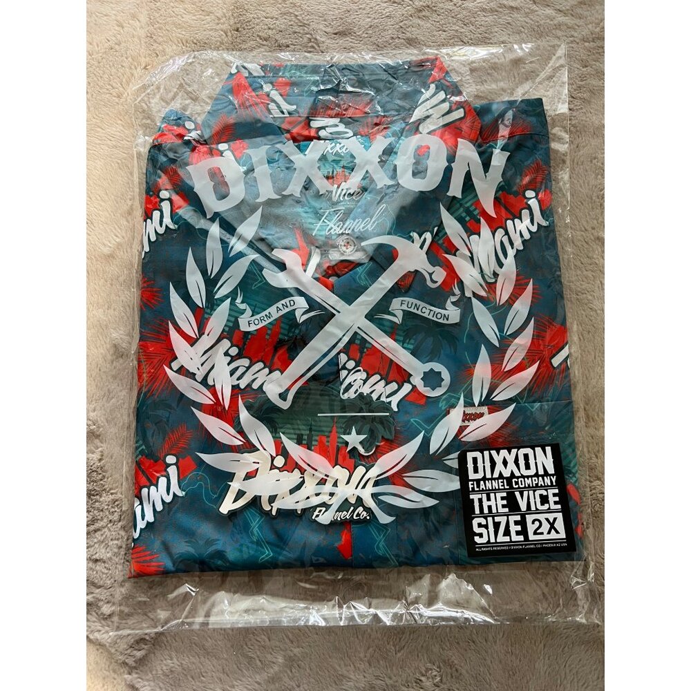 Dixxon Flannel Co. The Vice Miami-Inspired Button-Up Shirt 2X